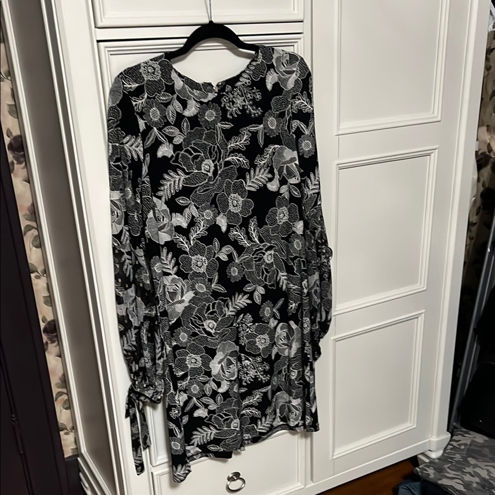 Black and White Floral Dress